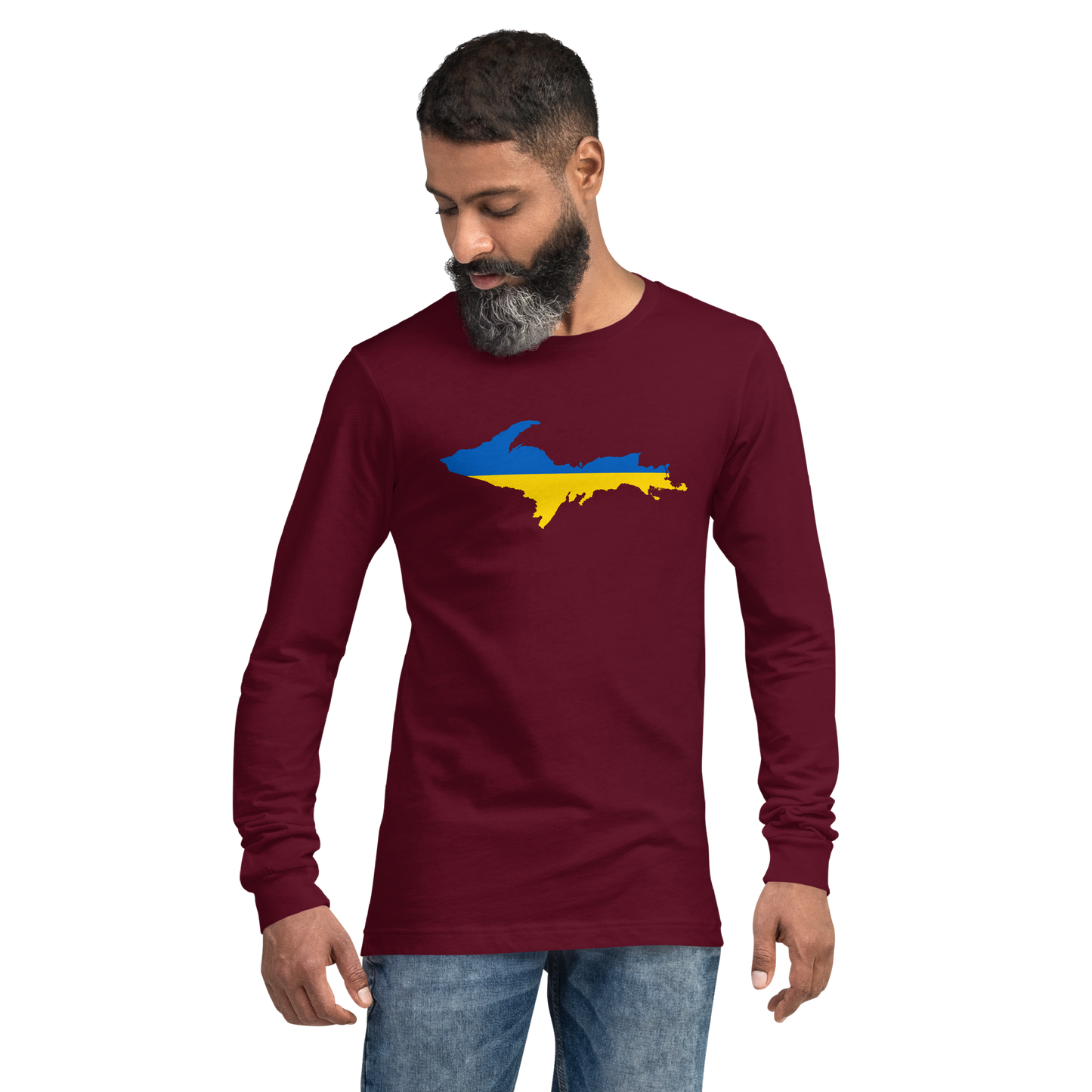 Michigan Upper Peninsula T-Shirt (w/ UP Ukraine Outline) | Unisex Long Sleeve