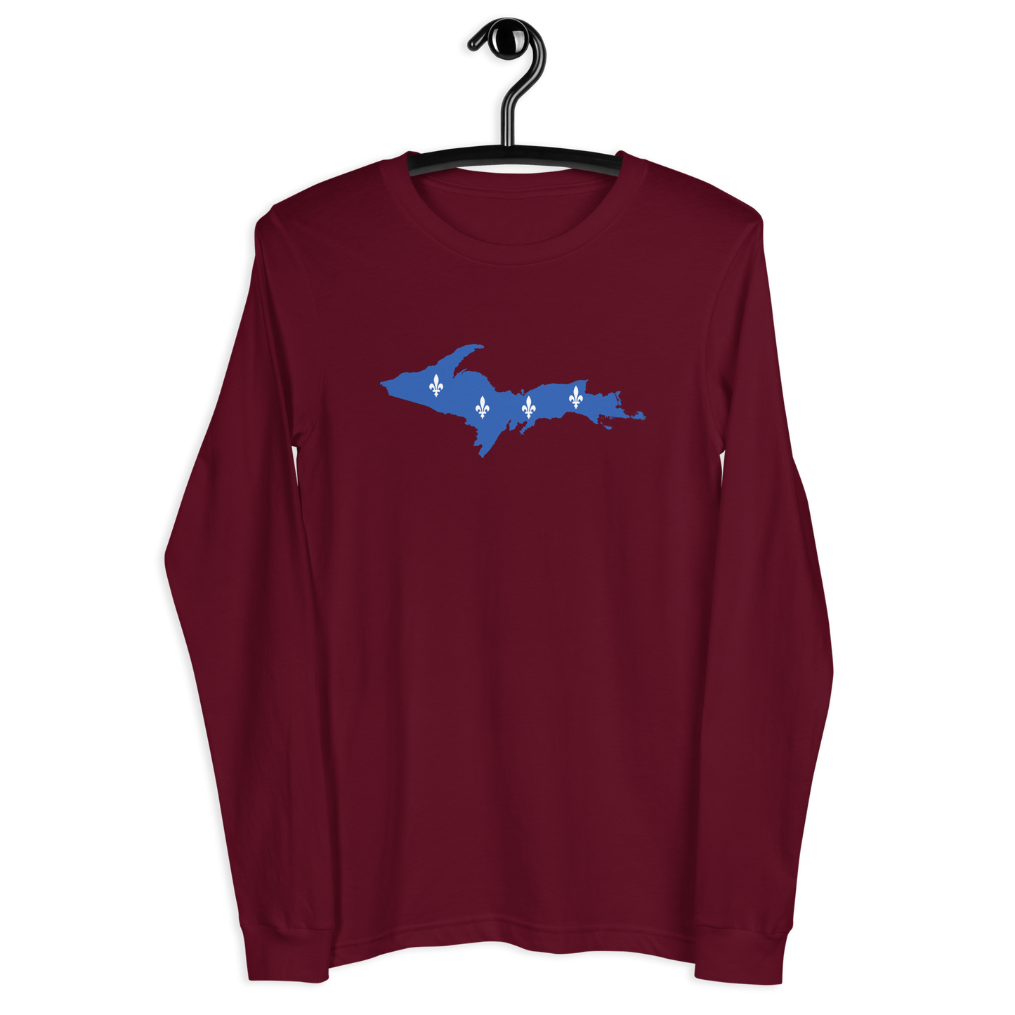 Michigan Upper Peninsula T-Shirt (w/ UP Quebec Flag Outline) | Unisex Long Sleeve