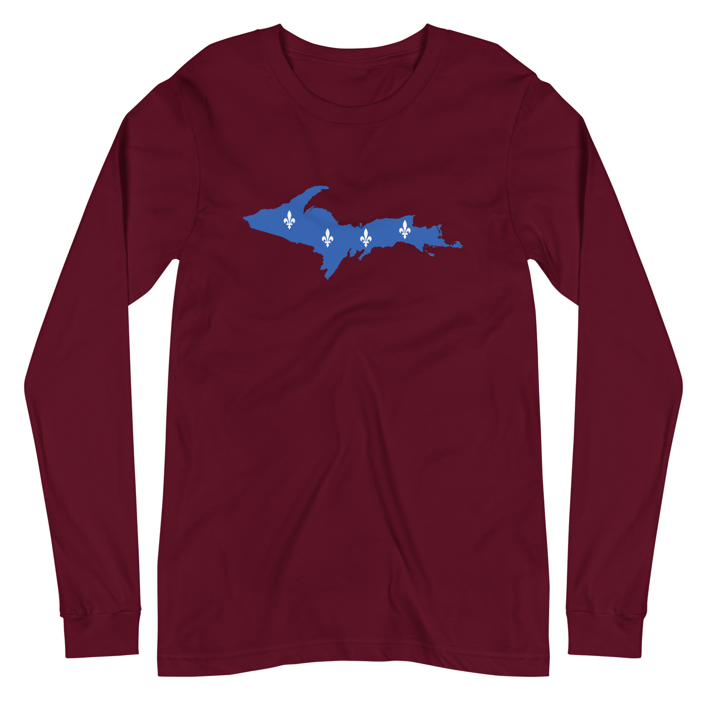 Michigan Upper Peninsula T-Shirt (w/ UP Quebec Flag Outline) | Unisex Long Sleeve