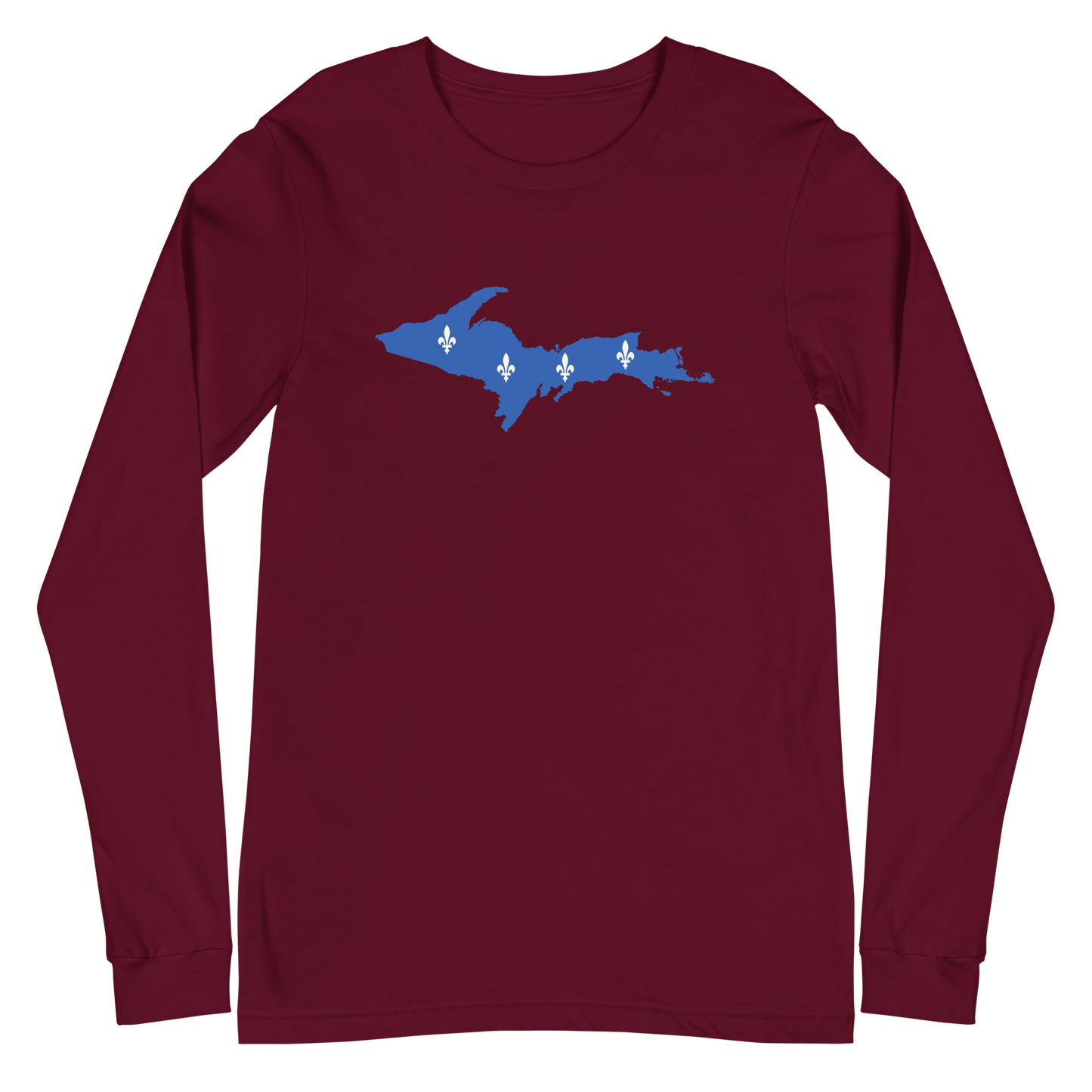 Michigan Upper Peninsula T-Shirt (w/ UP Quebec Flag Outline) | Unisex Long Sleeve