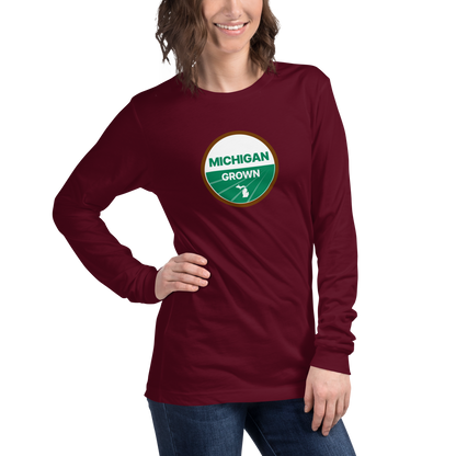 'Michigan Grown' Long Sleeve T-Shirt (Organic Certification Parody)