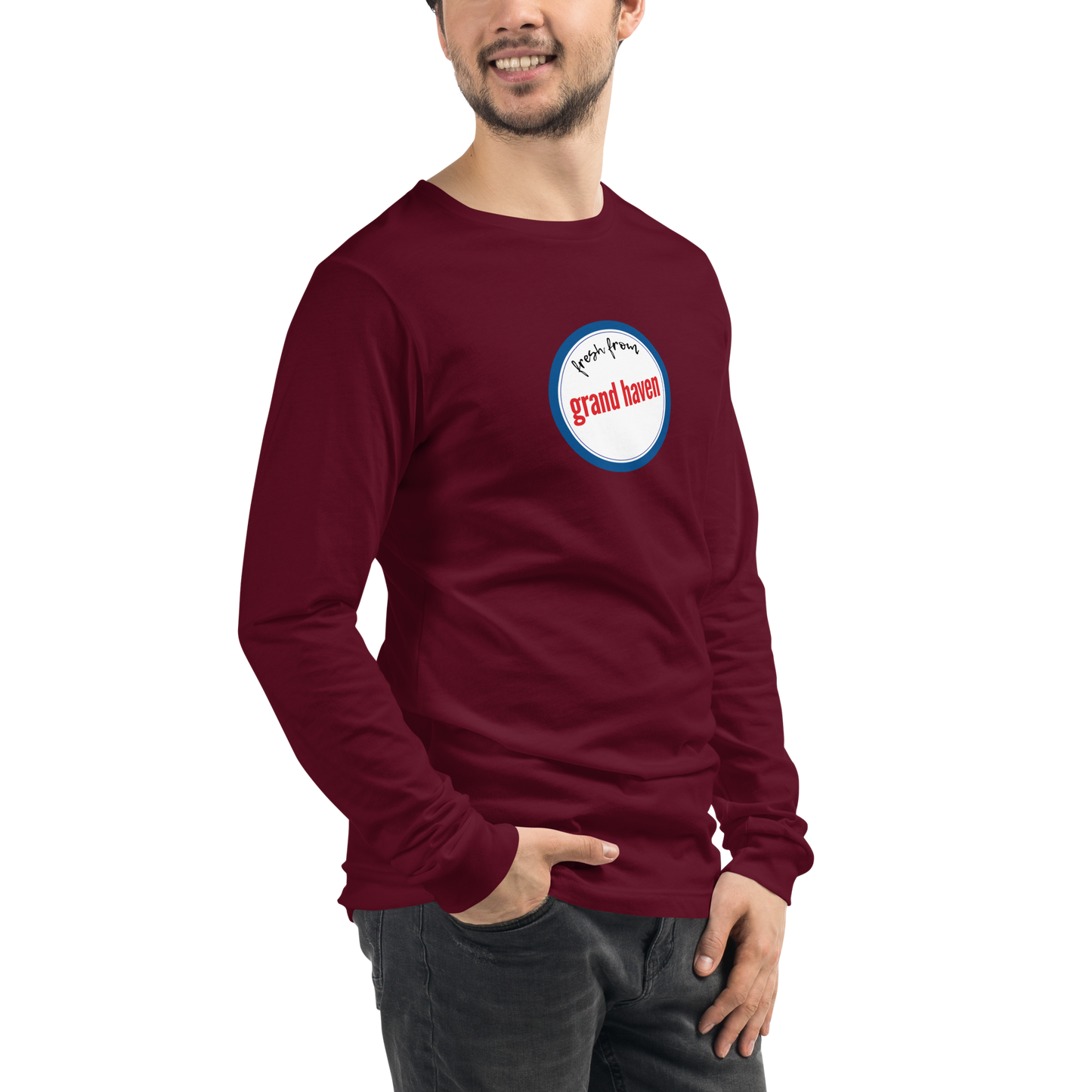 'Fresh From Grand Haven' Long Sleeve T-Shirt (Hypermarket Parody) | Unisex