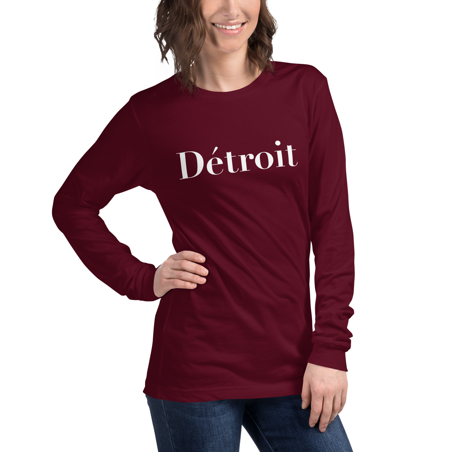 'Détroit' T-Shirt (Didot Font) | Unisex Long Sleeve