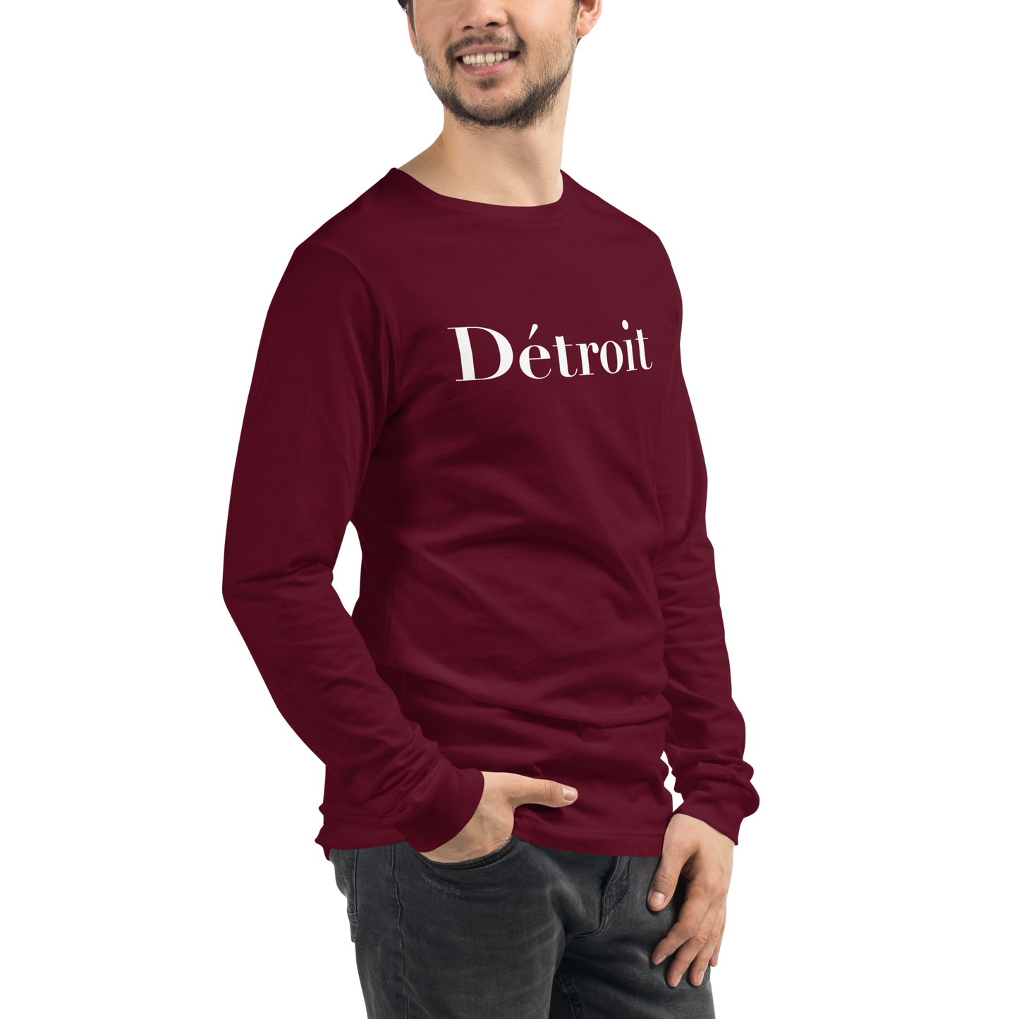 'Détroit' T-Shirt (Didot Font) | Unisex Long Sleeve