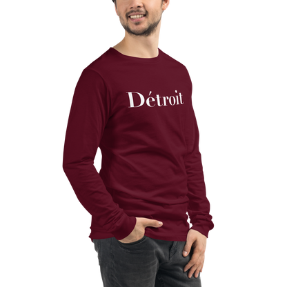 'Détroit' T-Shirt (Didot Font) | Unisex Long Sleeve