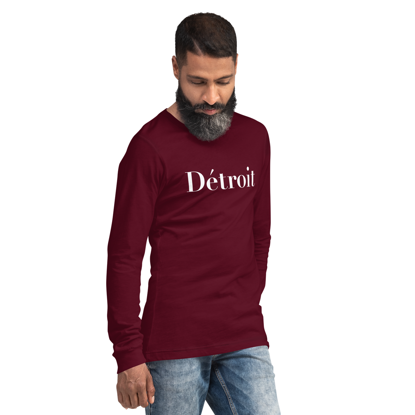 'Détroit' T-Shirt (Didot Font) | Unisex Long Sleeve