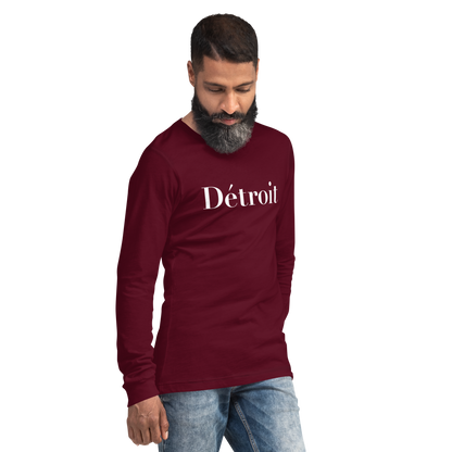 'Détroit' T-Shirt (Didot Font) | Unisex Long Sleeve