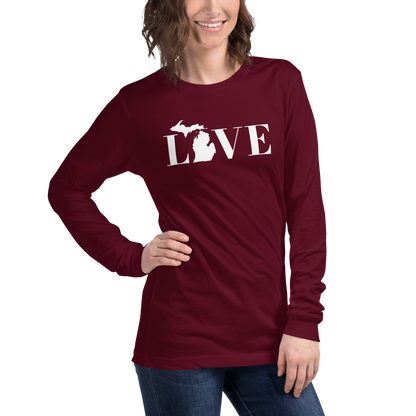 Michigan 'Love' T-Shirt (Didone Font) | Unisex Long Sleeve