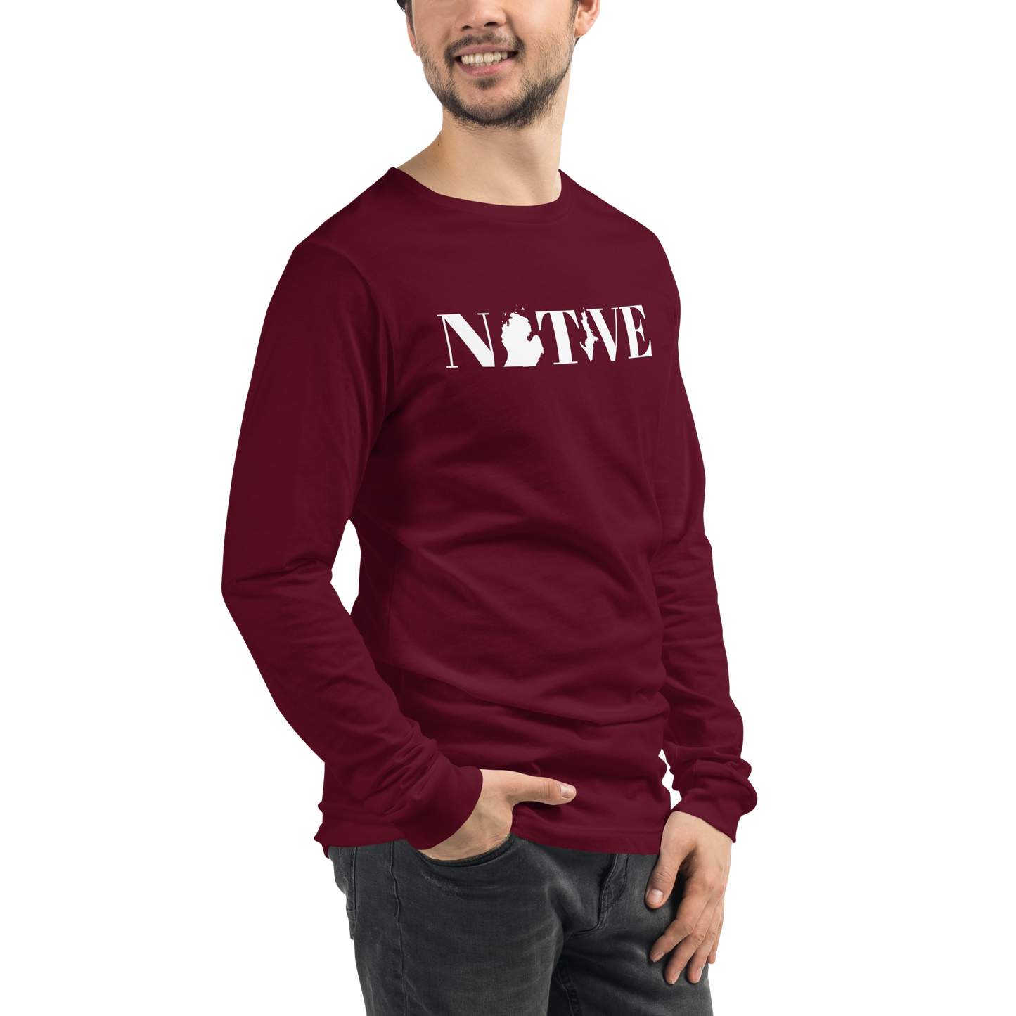 Michigan 'Native' T-Shirt (Didone Font) | Unisex Long Sleeve