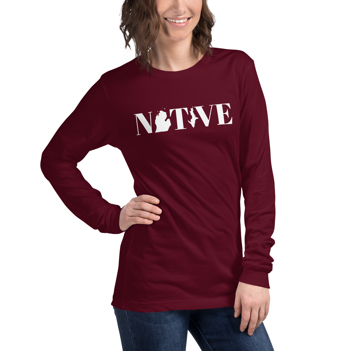 Michigan 'Native' T-Shirt (Didone Font) | Unisex Long Sleeve