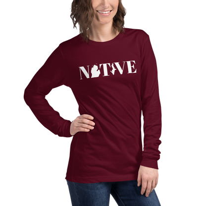 Michigan 'Native' T-Shirt (Didone Font) | Unisex Long Sleeve