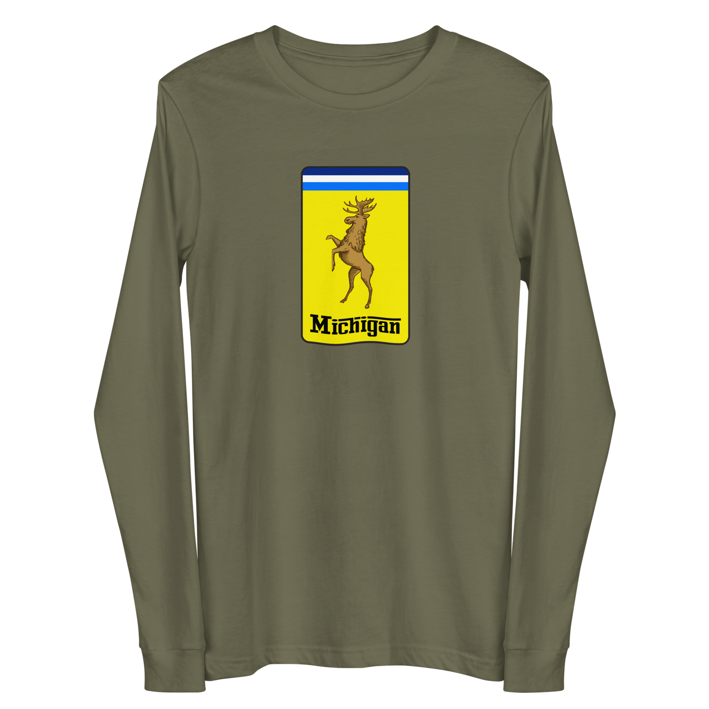 'Michigan' Unisex Long Sleeve T-Shirt (Italian Sports Car Parody)