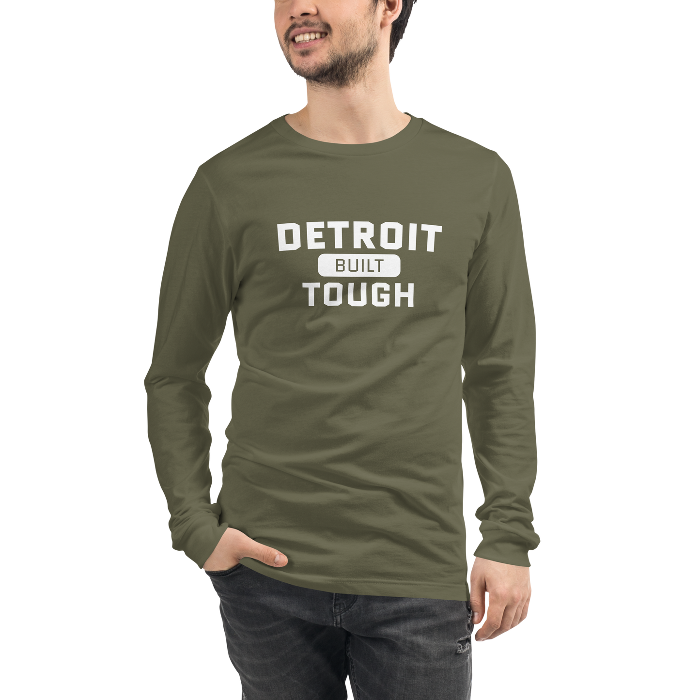 'Built Detroit Tough' Long Sleeve T-Shirt | Unisex