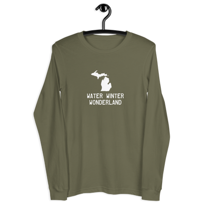 Michigan 'Water Winter Wonderland' Long Sleeve T-Shirt | Unisex