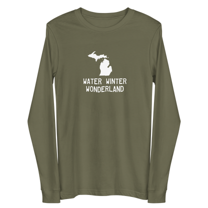 Michigan 'Water Winter Wonderland' Long Sleeve T-Shirt | Unisex