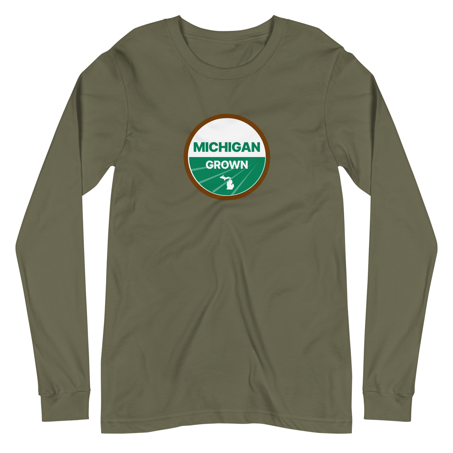 'Michigan Grown' Long Sleeve T-Shirt (Organic Certification Parody)