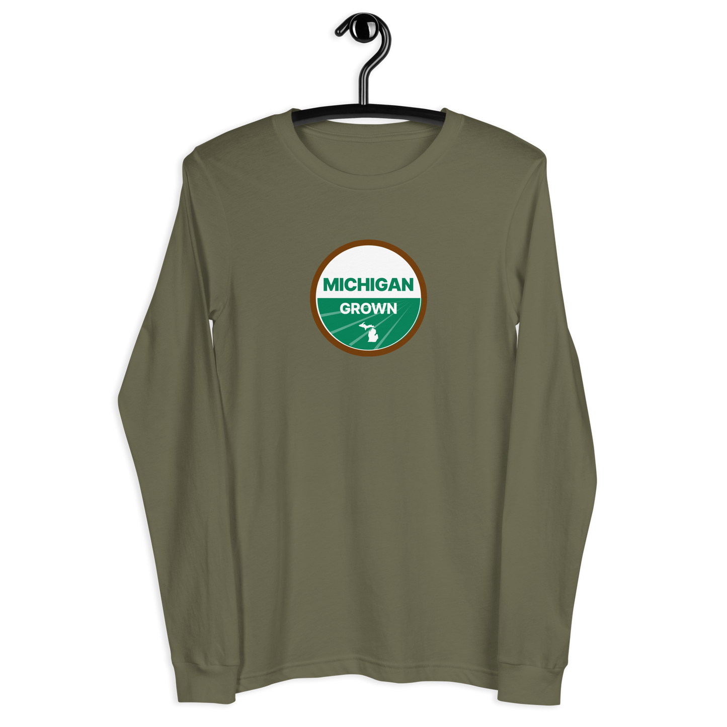 'Michigan Grown' Long Sleeve T-Shirt (Organic Certification Parody)