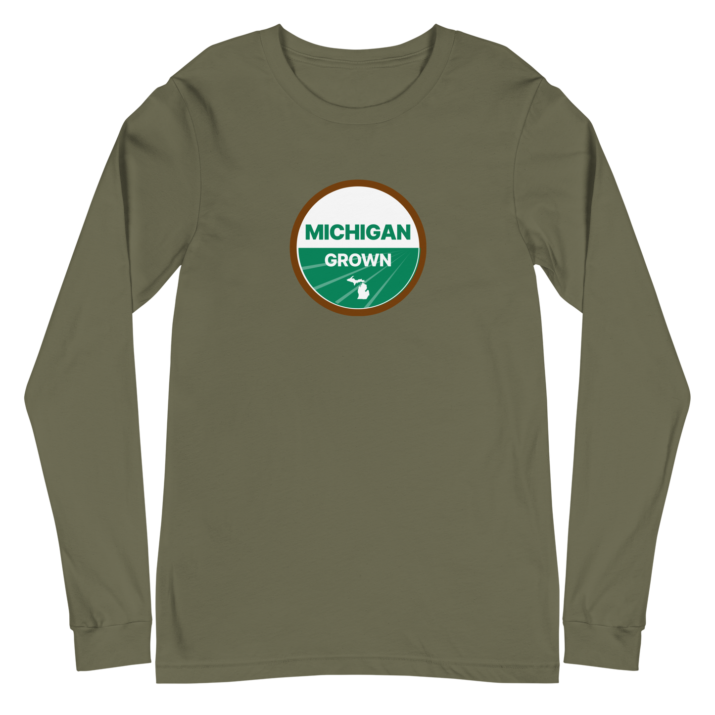 'Michigan Grown' Long Sleeve T-Shirt (Organic Certification Parody)