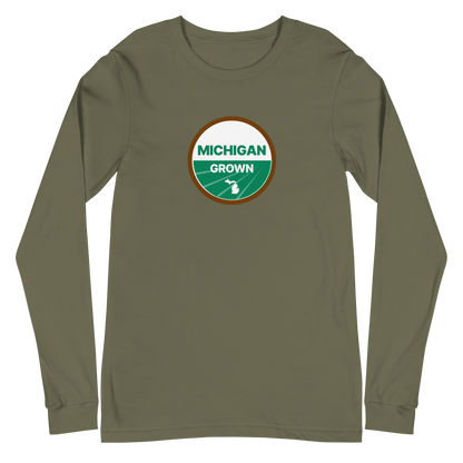 'Michigan Grown' Long Sleeve T-Shirt (Organic Certification Parody)