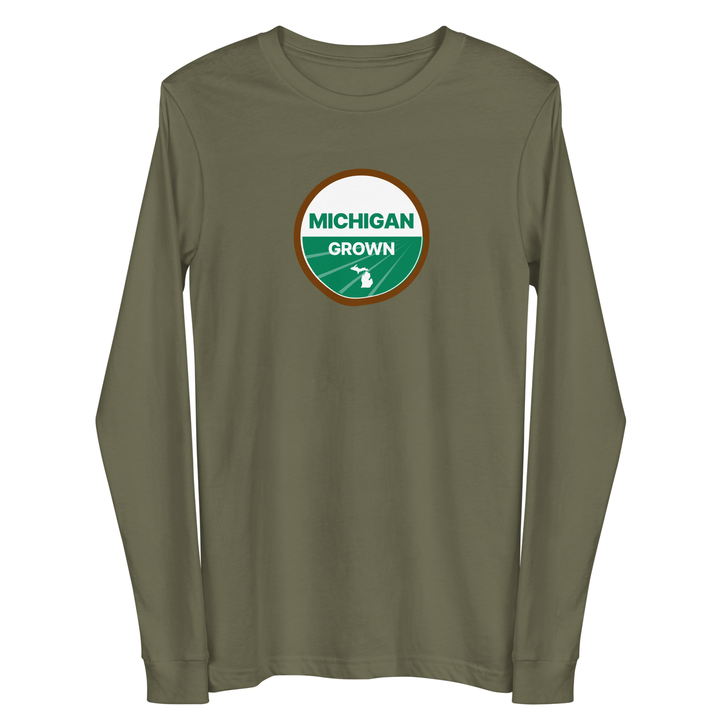 'Michigan Grown' Long Sleeve T-Shirt (Organic Certification Parody)