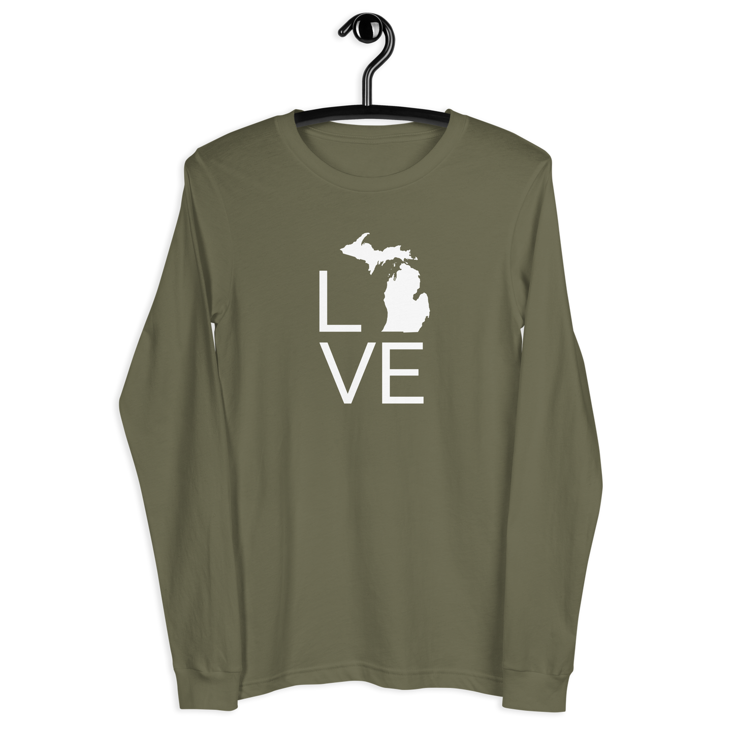 Michigan 'Love' T-Shirt (Thin Sans Font) | Unisex Long Sleeve