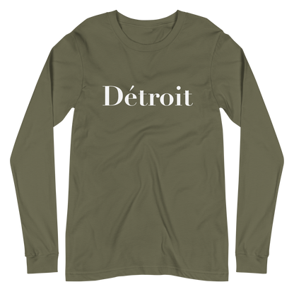 'Détroit' T-Shirt (Didot Font) | Unisex Long Sleeve