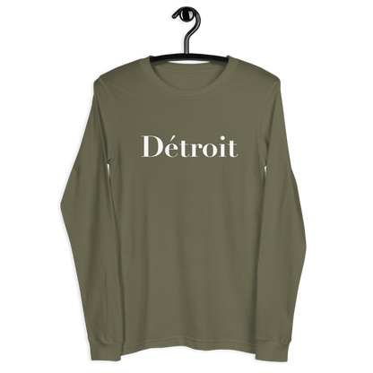 'Détroit' T-Shirt (Didot Font) | Unisex Long Sleeve