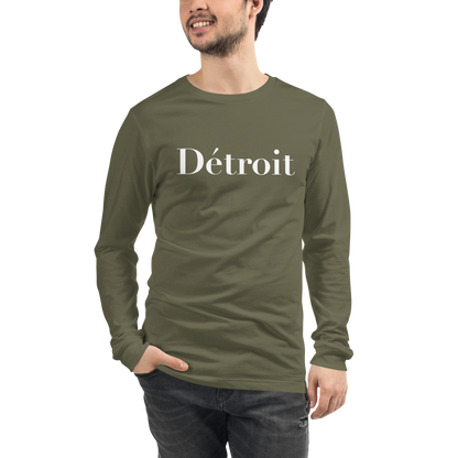 'Détroit' T-Shirt (Didot Font) | Unisex Long Sleeve