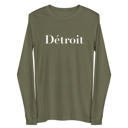 'Détroit' T-Shirt (Didot Font) | Unisex Long Sleeve