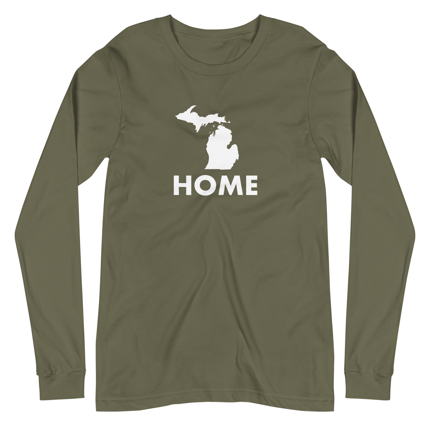 Michigan 'Home' T-Shirt (Geometric Sans Font) | Unisex Long Sleeve