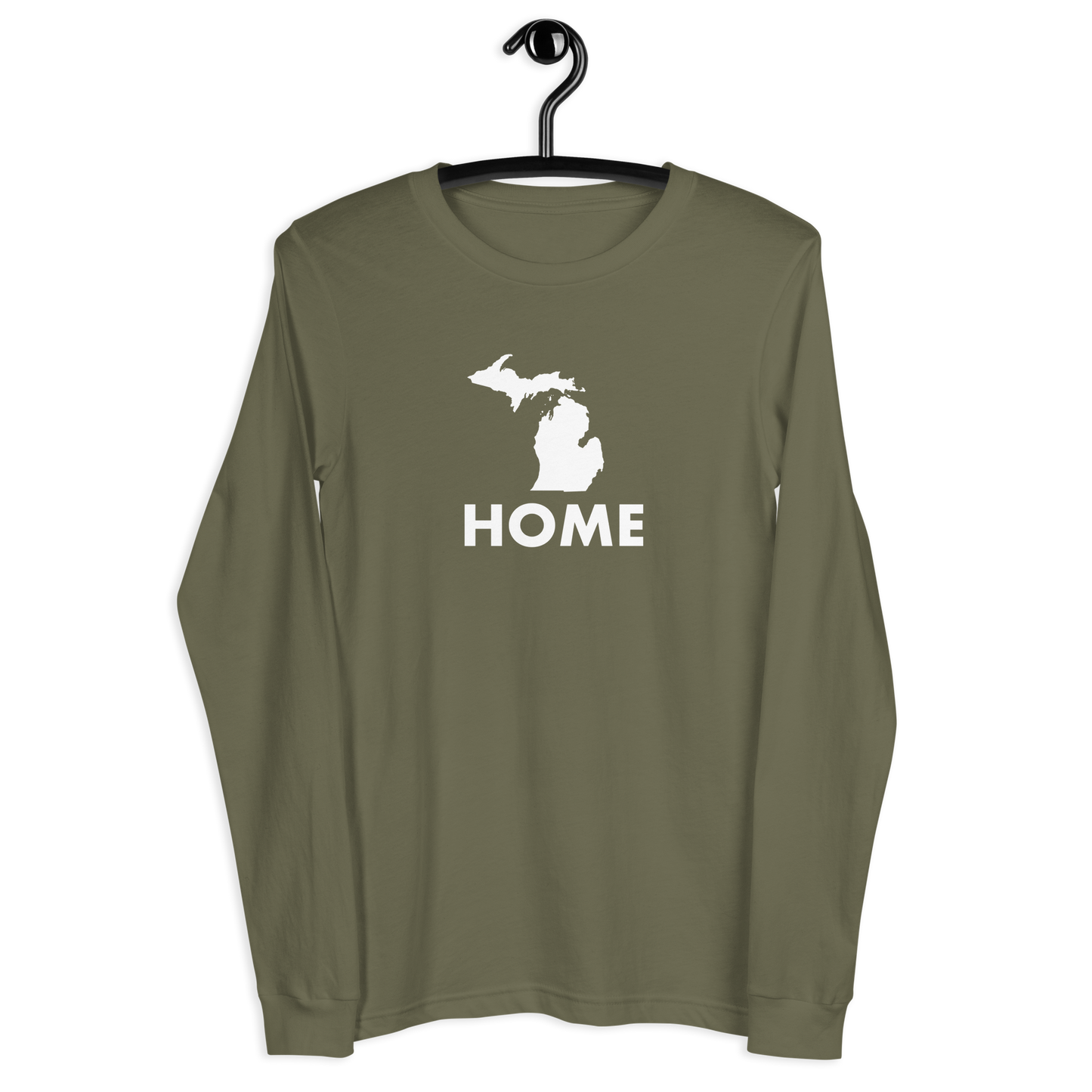 Michigan 'Home' T-Shirt (Geometric Sans Font) | Unisex Long Sleeve