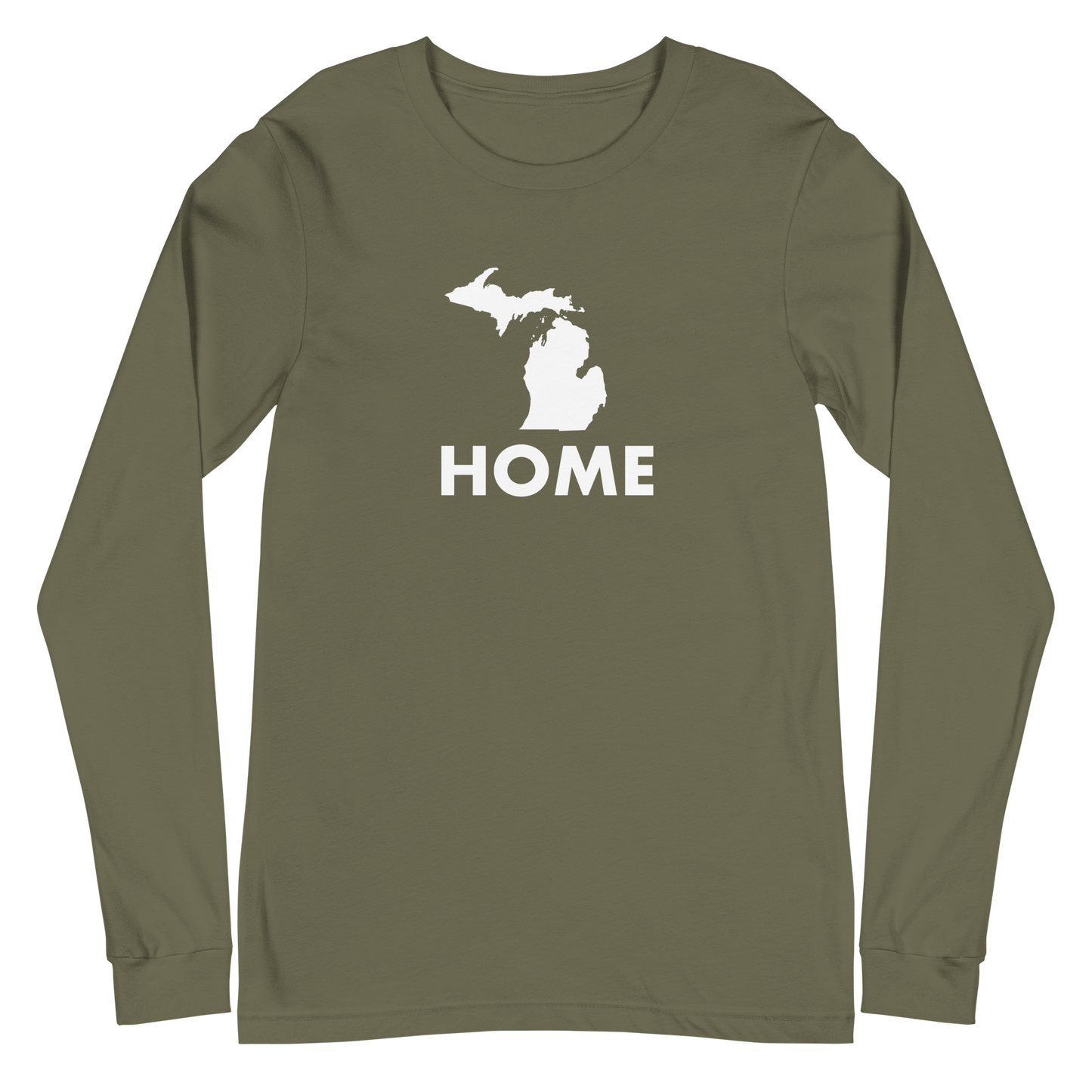 Michigan 'Home' T-Shirt (Geometric Sans Font) | Unisex Long Sleeve