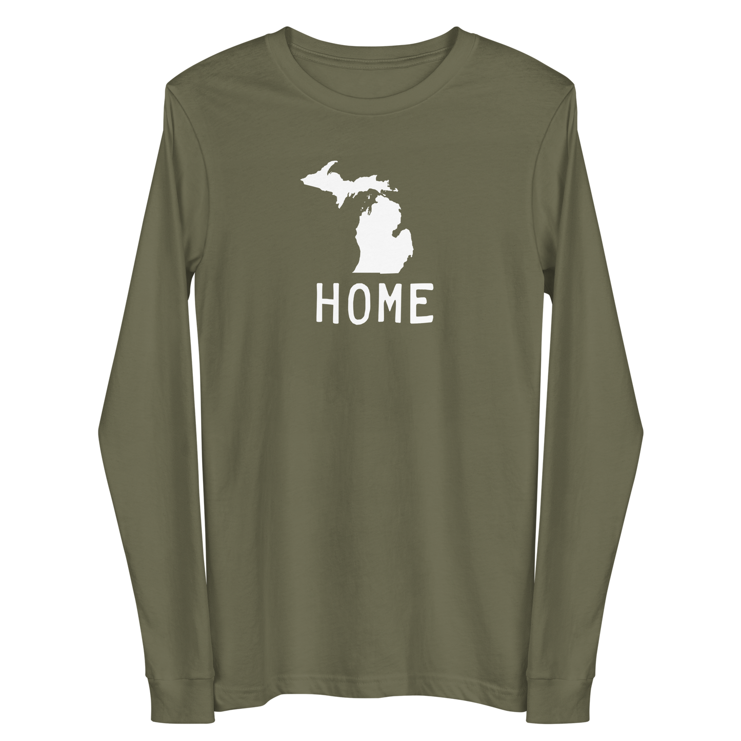 Michigan 'Home' T-Shirt (Licence Plate Font) | Unisex Long Sleeve