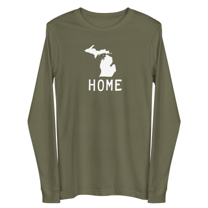 Michigan 'Home' T-Shirt (Licence Plate Font) | Unisex Long Sleeve