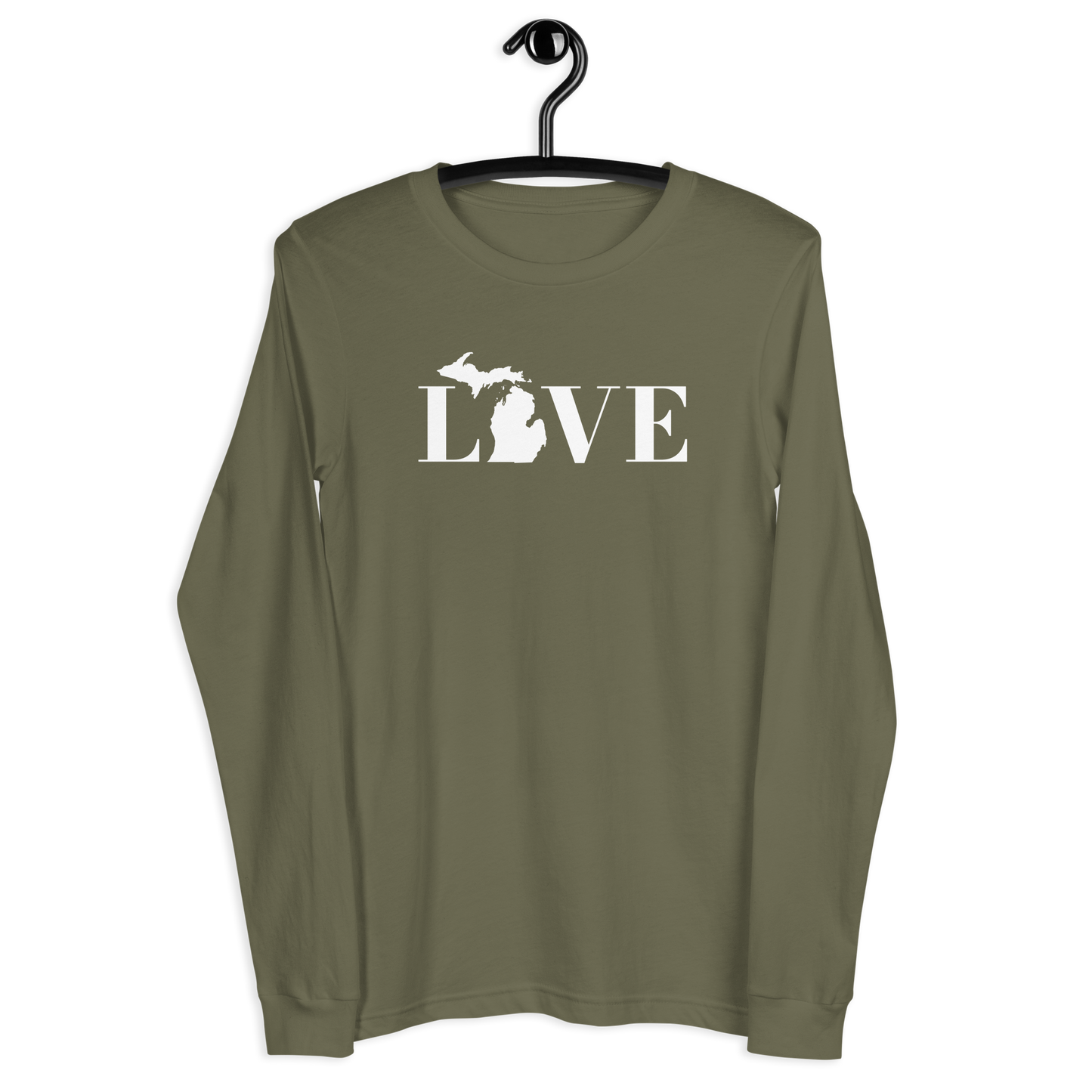 Michigan 'Love' T-Shirt (Didone Font) | Unisex Long Sleeve