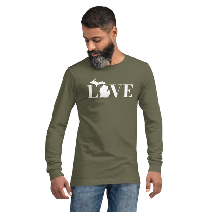 Michigan 'Love' T-Shirt (Didone Font) | Unisex Long Sleeve