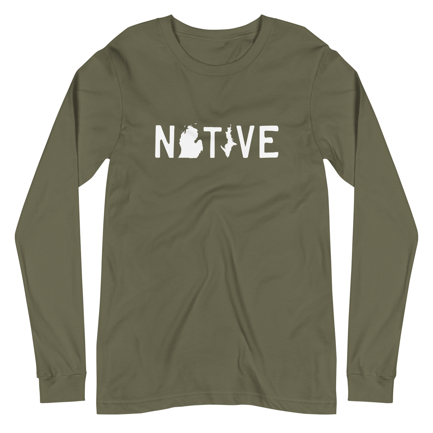 Michigan 'Native' T-Shirt (Licence Plate Font) | Unisex Long Sleeve