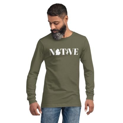 Michigan 'Native' T-Shirt (Didone Font) | Unisex Long Sleeve