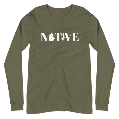 Michigan 'Native' T-Shirt (Didone Font) | Unisex Long Sleeve