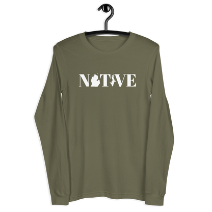 Michigan 'Native' T-Shirt (Didone Font) | Unisex Long Sleeve