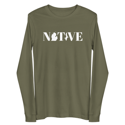 Michigan 'Native' T-Shirt (Didone Font) | Unisex Long Sleeve