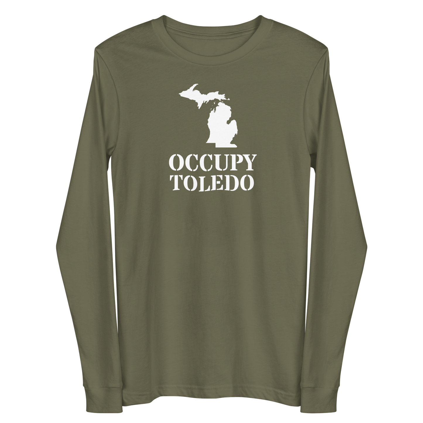 'Occupy Toledo' T-Shirt (w/ Corrected Michigan Outline) | Unisex Long Sleeve