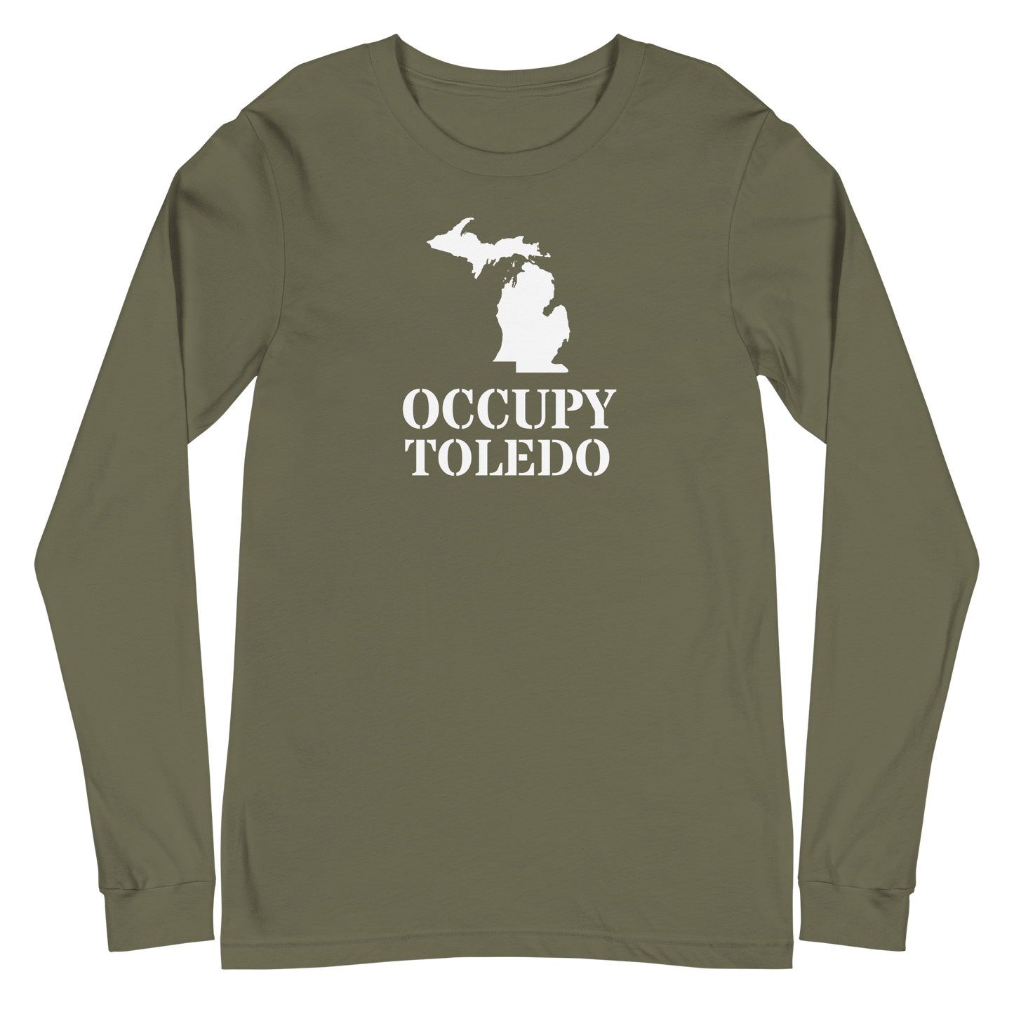 'Occupy Toledo' T-Shirt (w/ Corrected Michigan Outline) | Unisex Long Sleeve