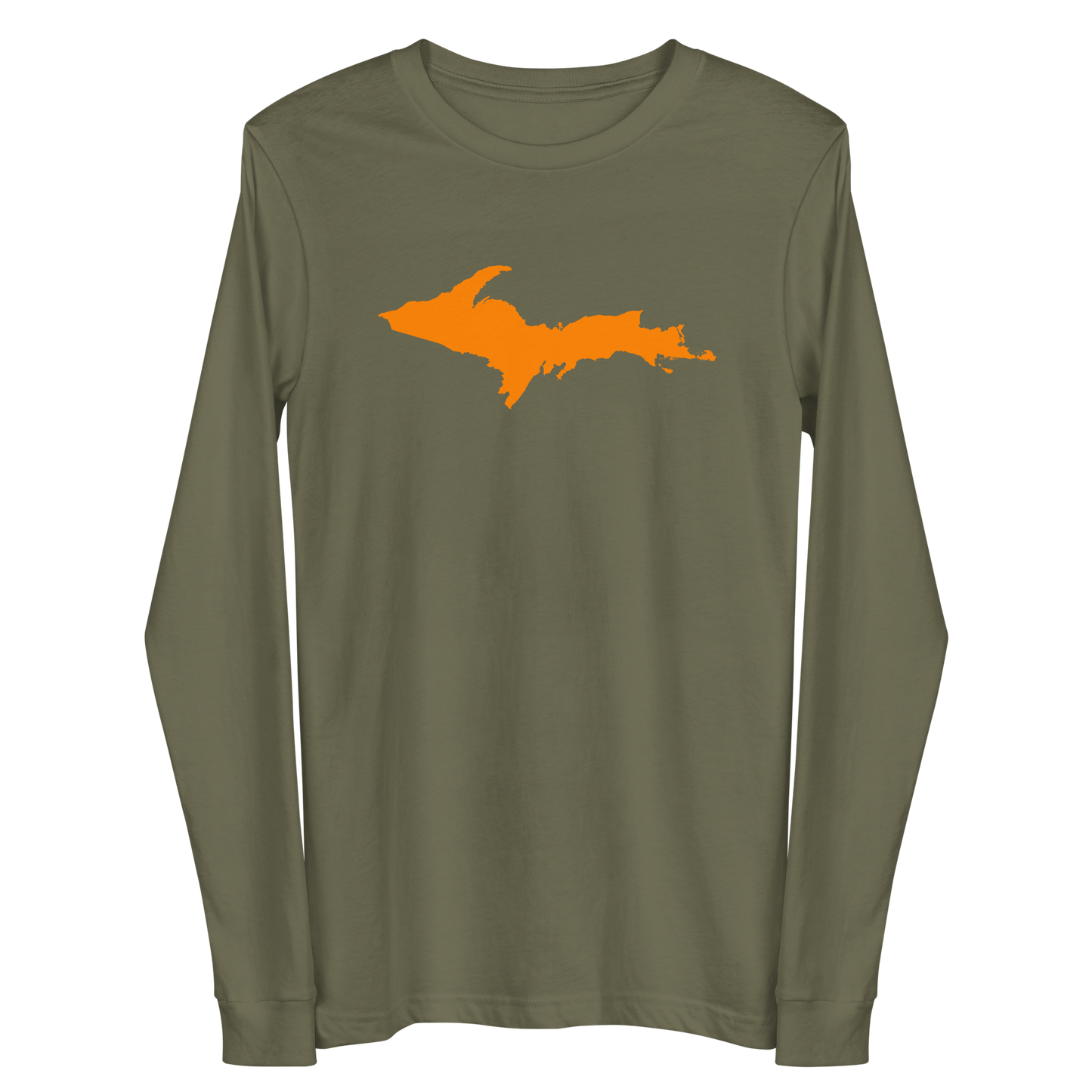 Michigan Upper Peninsula T-Shirt (w/ Orange UP Outline) | Unisex Long Sleeve