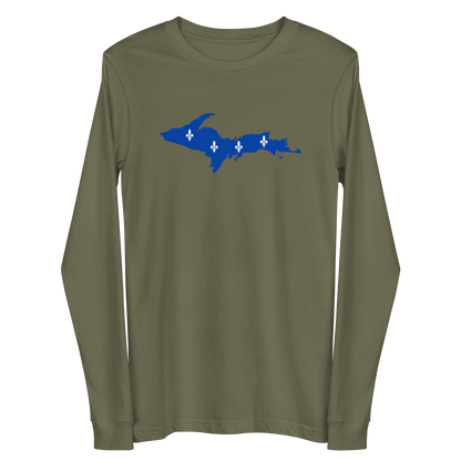 Michigan Upper Peninsula T-Shirt (w/ UP Quebec Flag Outline) | Unisex Long Sleeve