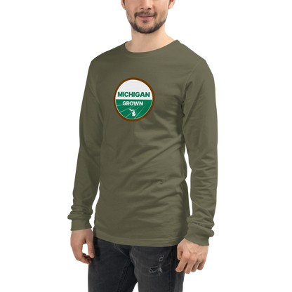 'Michigan Grown' Long Sleeve T-Shirt (Organic Certification Parody)