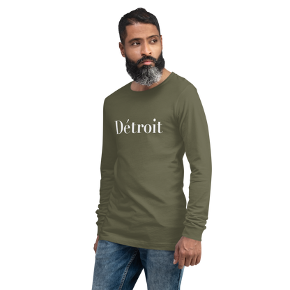 'Détroit' T-Shirt (Didot Font) | Unisex Long Sleeve