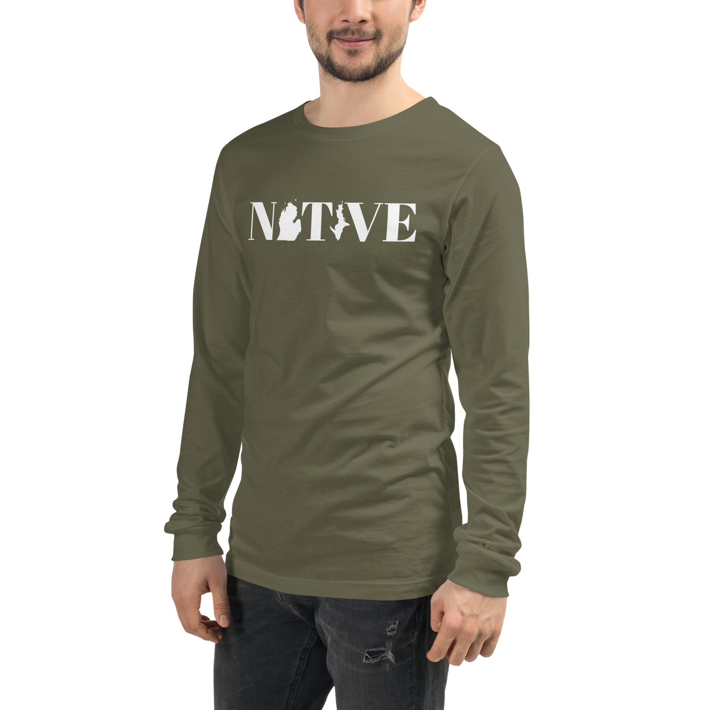 Michigan 'Native' T-Shirt (Didone Font) | Unisex Long Sleeve