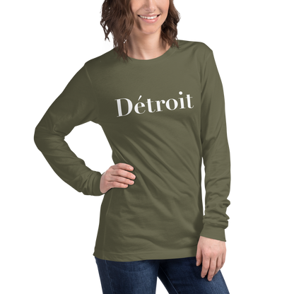 'Détroit' T-Shirt (Didot Font) | Unisex Long Sleeve