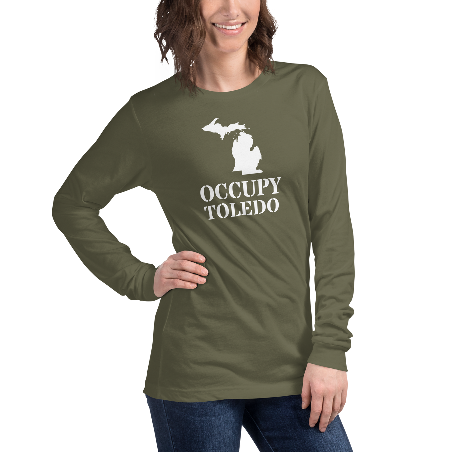 'Occupy Toledo' T-Shirt (w/ Corrected Michigan Outline) | Unisex Long Sleeve